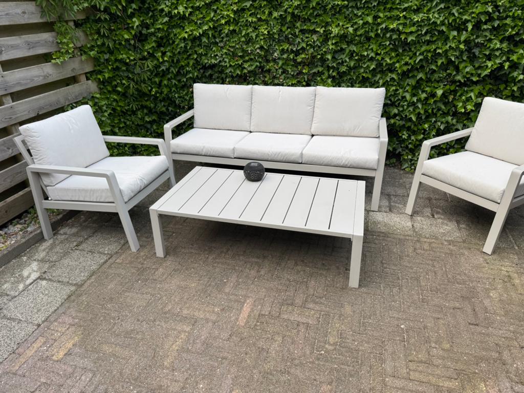 Loungeset bank met 2x stoel, Tuin en Terras, Tuinsets en Loungesets, Ophalen, Gebruikt, Bank, Loungeset
