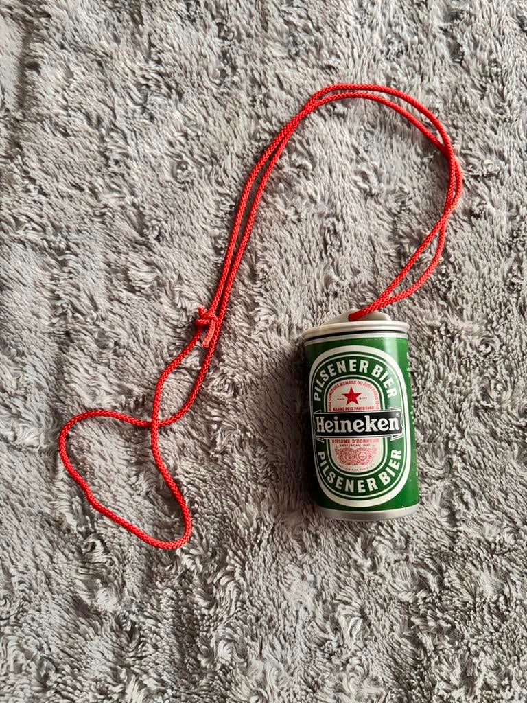 Heineken blikje met touw, Ophalen of Verzenden, Gebruikt, Overige typen, Heineken
