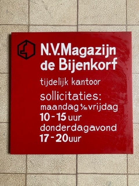 reclamebord, Ophalen, Gebruikt, Reclamebord