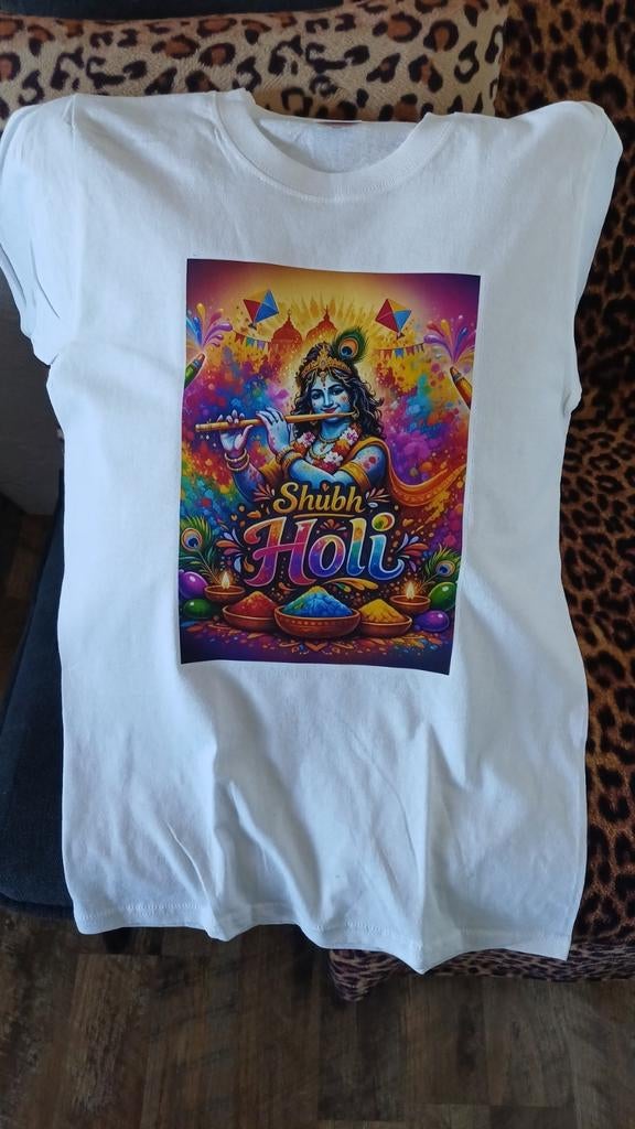 Gepersonaliseerd T-shirt met eigen ontwerp, Maat 38/40 (M), Wit, Jeena's Printing, Nieuw