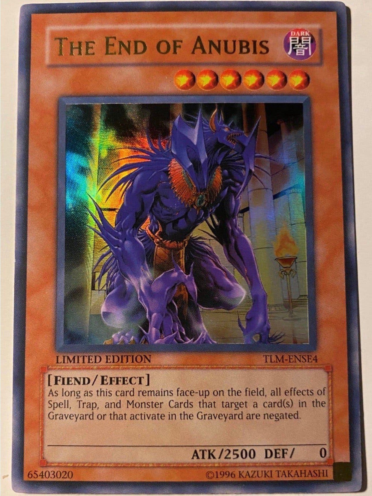 Yu-Gi-Oh! The End of Anubis TLM Limited Edition !, Ophalen of Verzenden, Zo goed als nieuw, Losse kaart, Foil