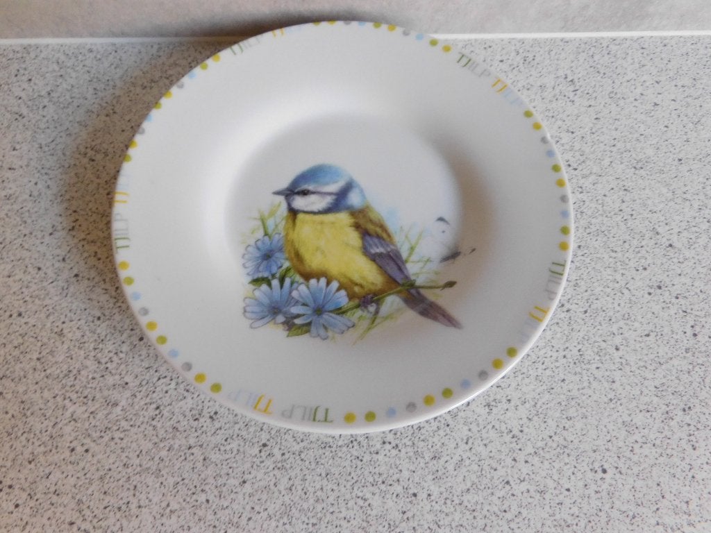 Bord Tjilp Tjilp Pimpelmees THEO - 17 cm, Huis en Inrichting, Overige merken, Ophalen of Verzenden, Zo goed als nieuw, Bord(en)
