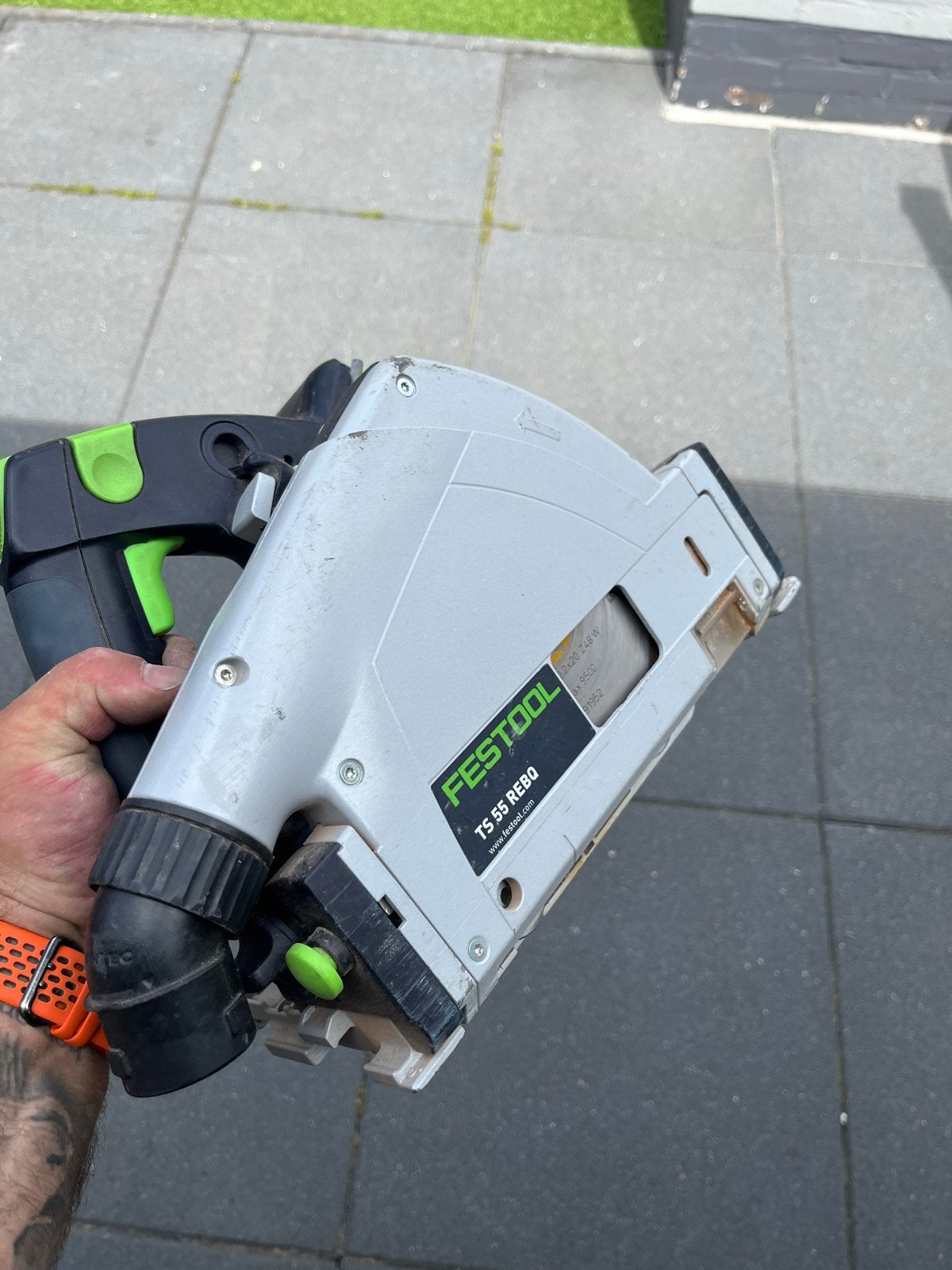 Festool TS 55 REBQ-plusinvalzaag met geleiderails, Ophalen, Gebruikt, Invalzaag, 30 tot 70 mm