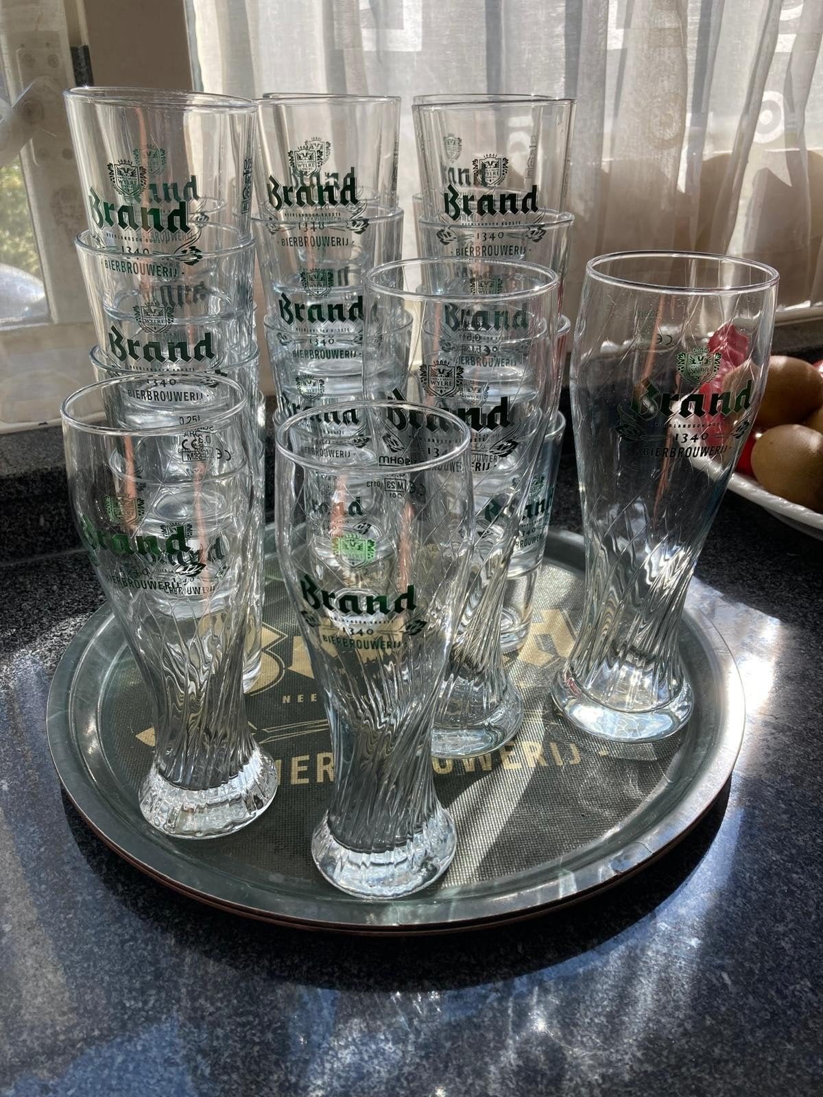 Brand Bierglazen Set - Diverse Maten, Ophalen, Overige merken, Glas, Overige typen