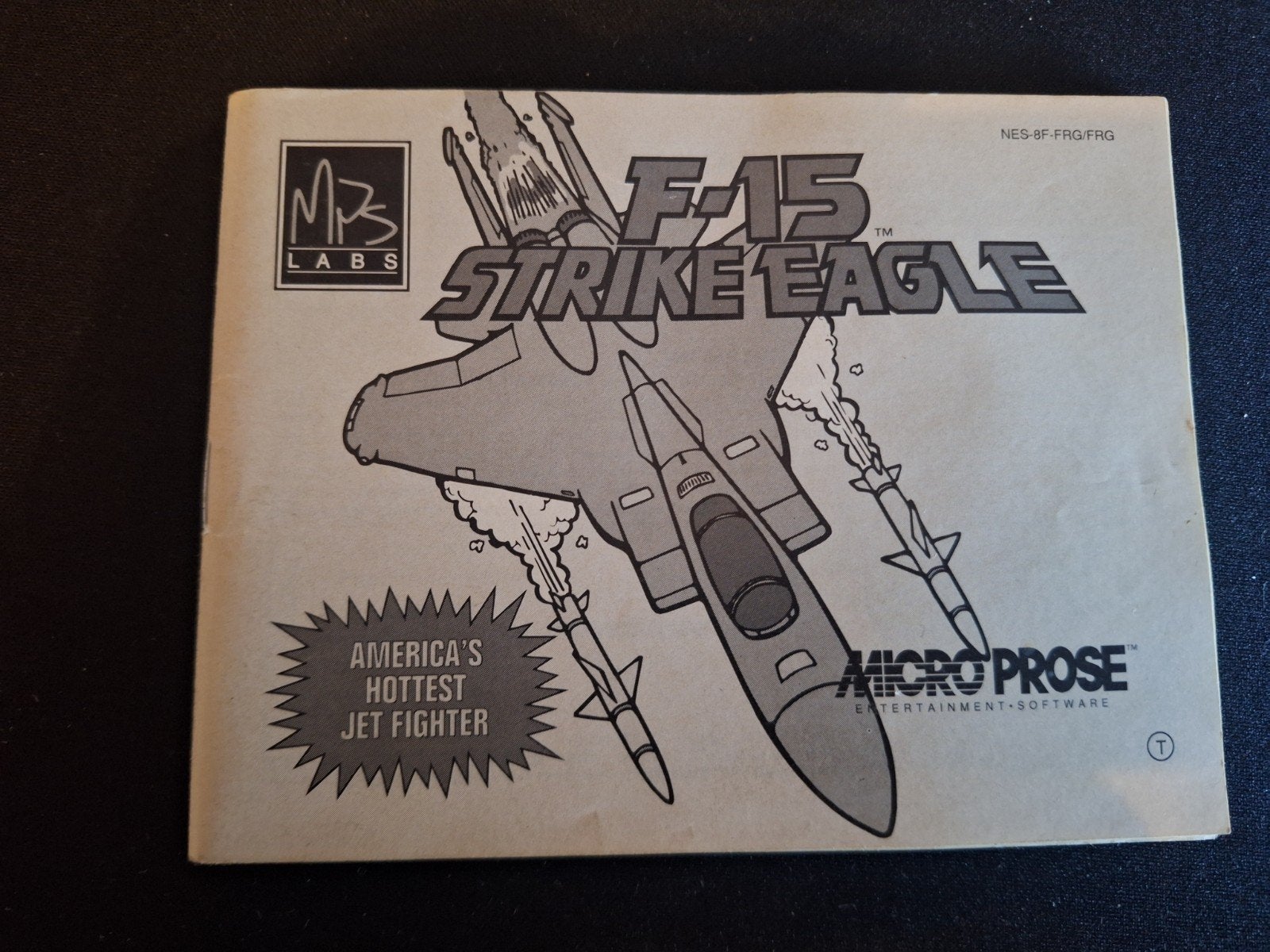 F-15 Strike Eagle Handleiding NES - MicroProse Software, Spelcomputers en Games, Games | Nintendo NES, Ophalen of Verzenden, Gebruikt