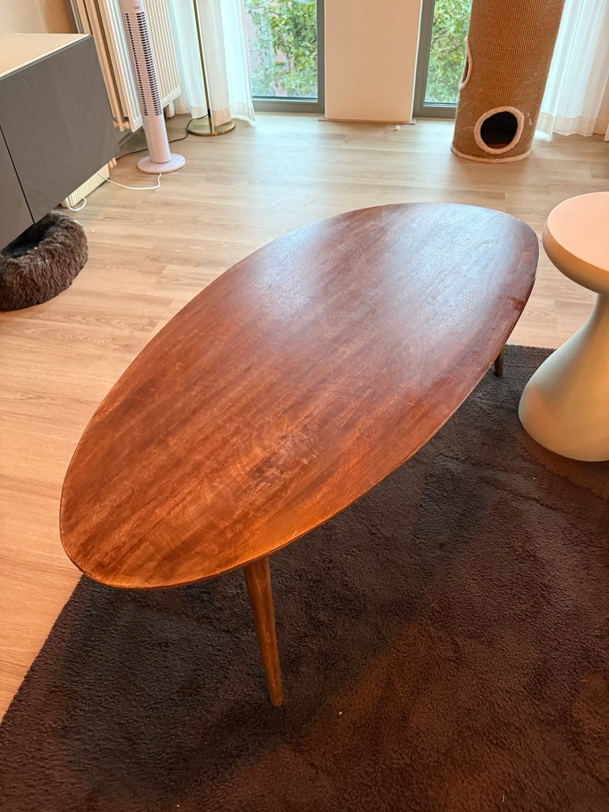 Ovale houten salontafel - Zara Home, Huis en Inrichting, Ophalen, Gebruikt, 100 tot 150 cm, 50 tot 100 cm