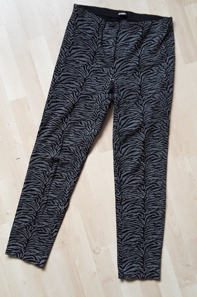 Cambio zwart/grijs print broek 38, Maat 38/40 (M), Cambio, Verzenden, Zwart
