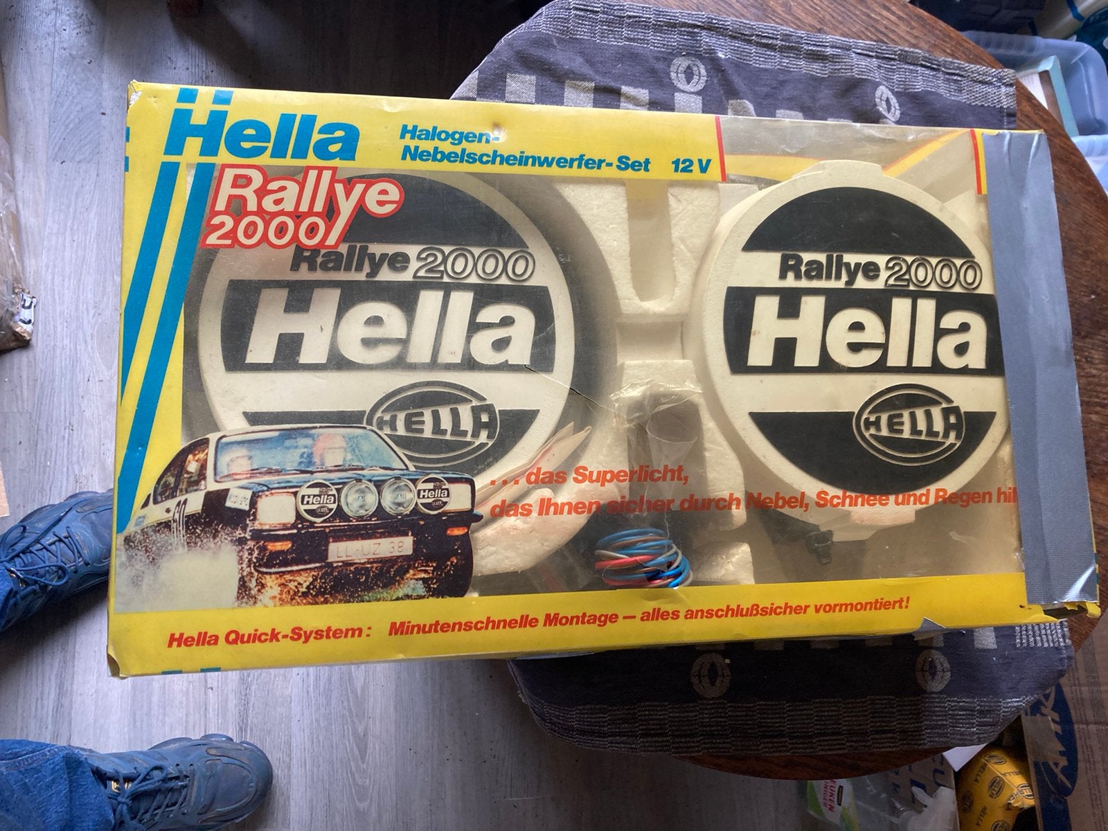 Oldtimer 1 set Hella witte mistlampen type Rallye 2000, Auto-onderdelen, Ophalen of Verzenden, Gebruikt