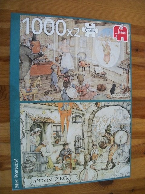 Jumbo Puzzel 2x 1000: Anton Pick: Koperen Ko/Toverlantaarn, Ophalen of Verzenden, 500 t/m 1500 stukjes, Zo goed als nieuw, Legpuzzel