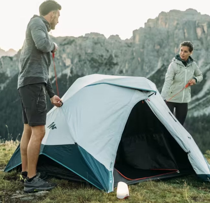Quechua 2 Seconds Easy Fresh & Black Tent - 2 Personen, Ophalen of Verzenden, Gebruikt, Tot en met 2