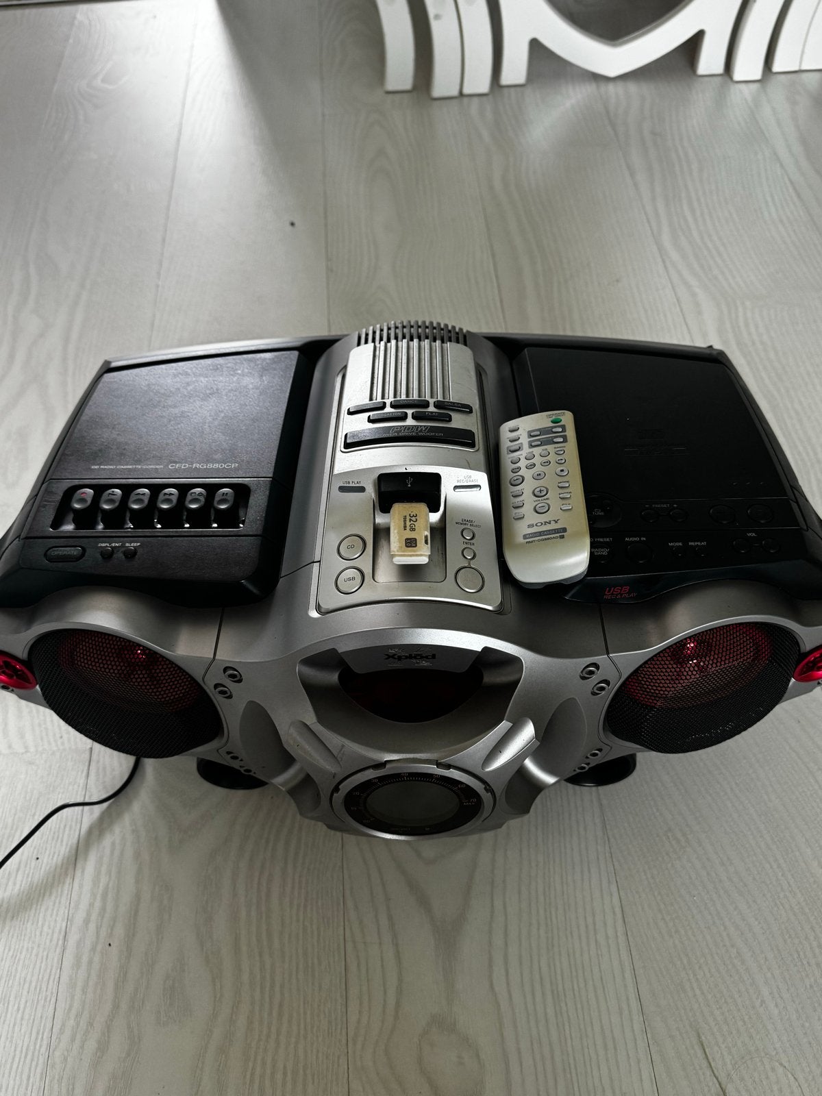 Sony Xplod Boombox met CD, Cassette, Radio en USB, Ophalen, Gebruikt, Cassettedeck, Draagbaar
