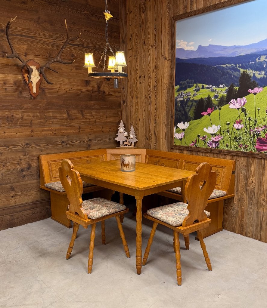 Oostenrijkse Stube set | Alpen hoekbank met tafel en stoelen, Ophalen