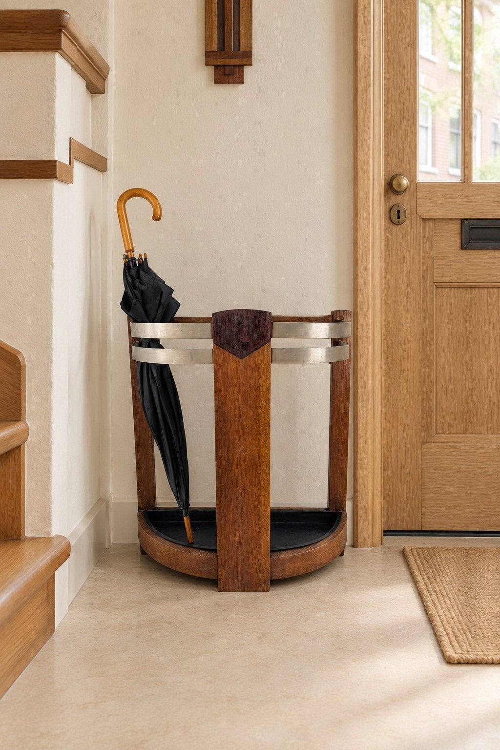 Art Deco paraplubak van eikenhout - ca. 1920–1930, Ophalen of Verzenden, Hout