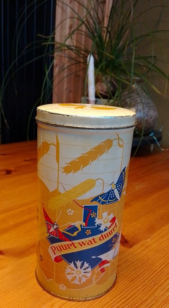 Beschuitbus Hooijmeyer, Verzamelen, Blikken, Ophalen of Verzenden, Gebruikt, Beschuit