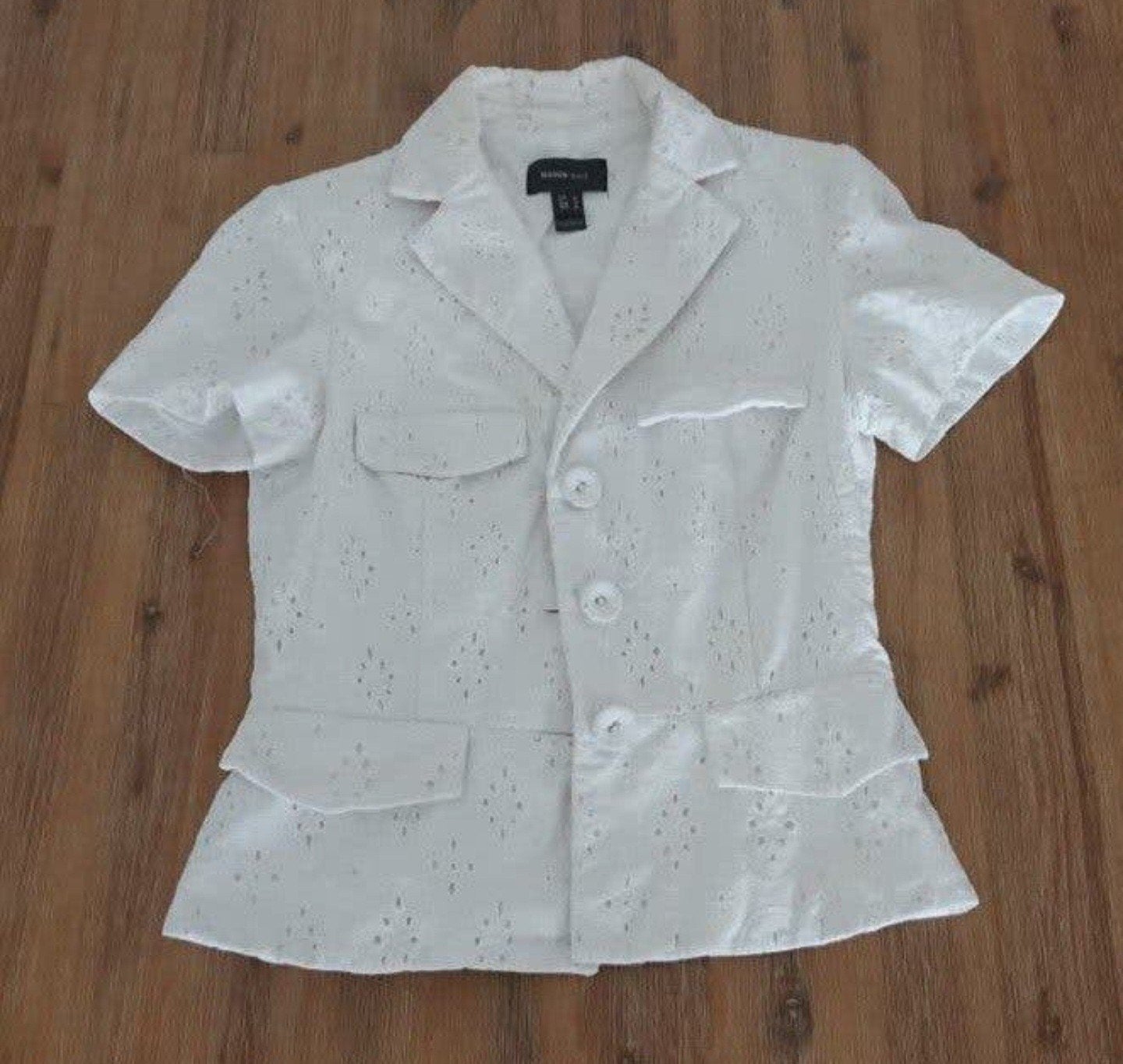 Witte Dames Blouse Maat M - Mango Suit, Kleding | Dames, Maat 38/40 (M), Ophalen of Verzenden, Gedragen, Wit