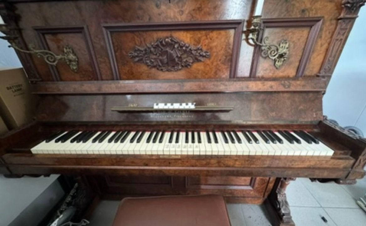 Piano, Muziek en Instrumenten, Ophalen, Gebruikt, Bruin, Piano