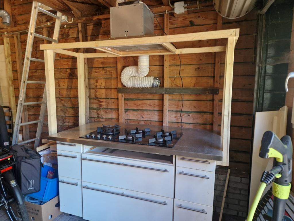 Gebruikte noodkeuken, Gebruikt, 60 cm of meer, Ophalen of Verzenden, Gas