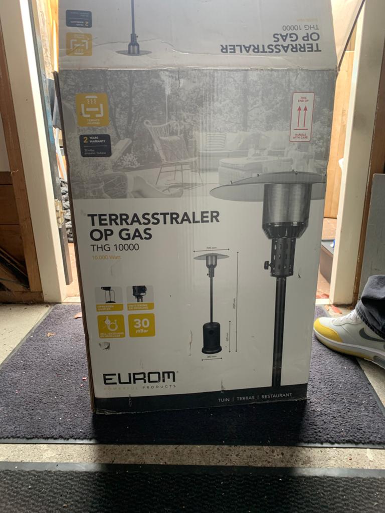 Terrasverwarmer, Tuin en Terras, Terrasverwarmers, Ophalen, Parasol, Gas, Nieuw