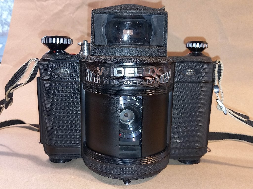 Widelux 1500 panoramacamera -150 graden - 120-rolfilm, Audio, Tv en Foto, Fotocamera's Analoog, Ophalen, Zo goed als nieuw, Spiegelreflex