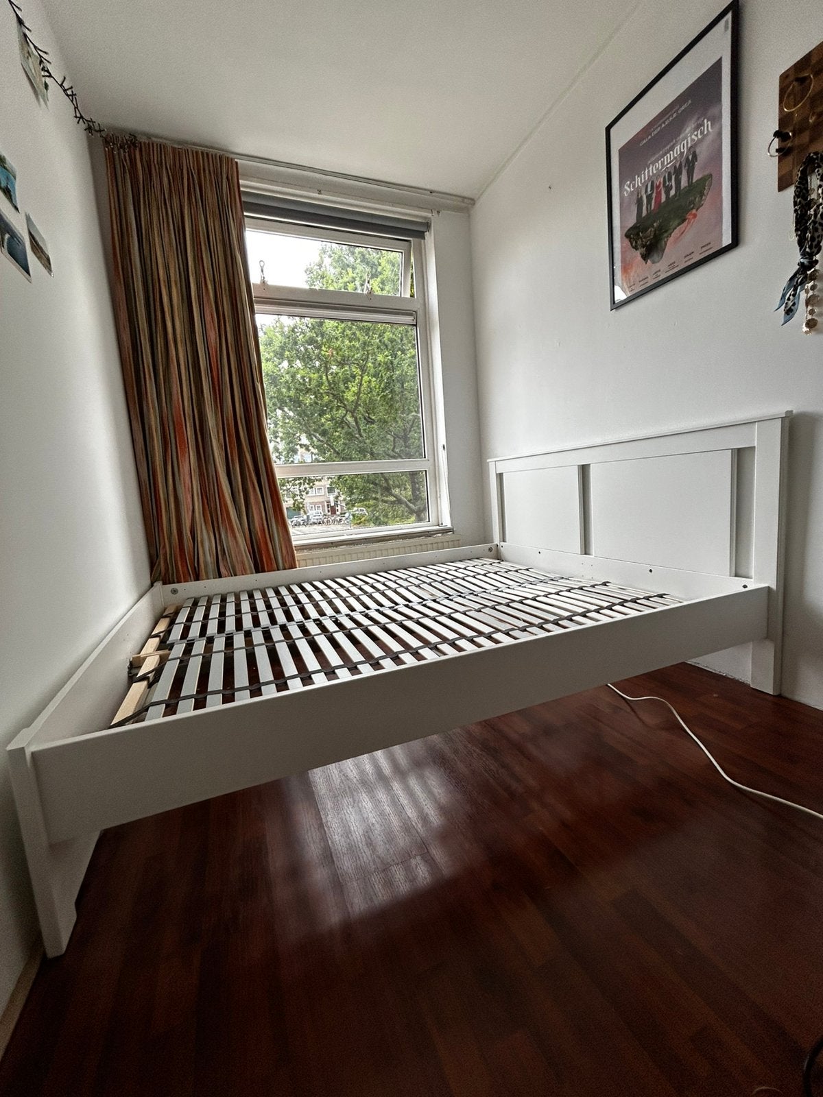 IKEA bed Songesand 160x200 cm, Ophalen, Gebruikt, Wit, Tweepersoons