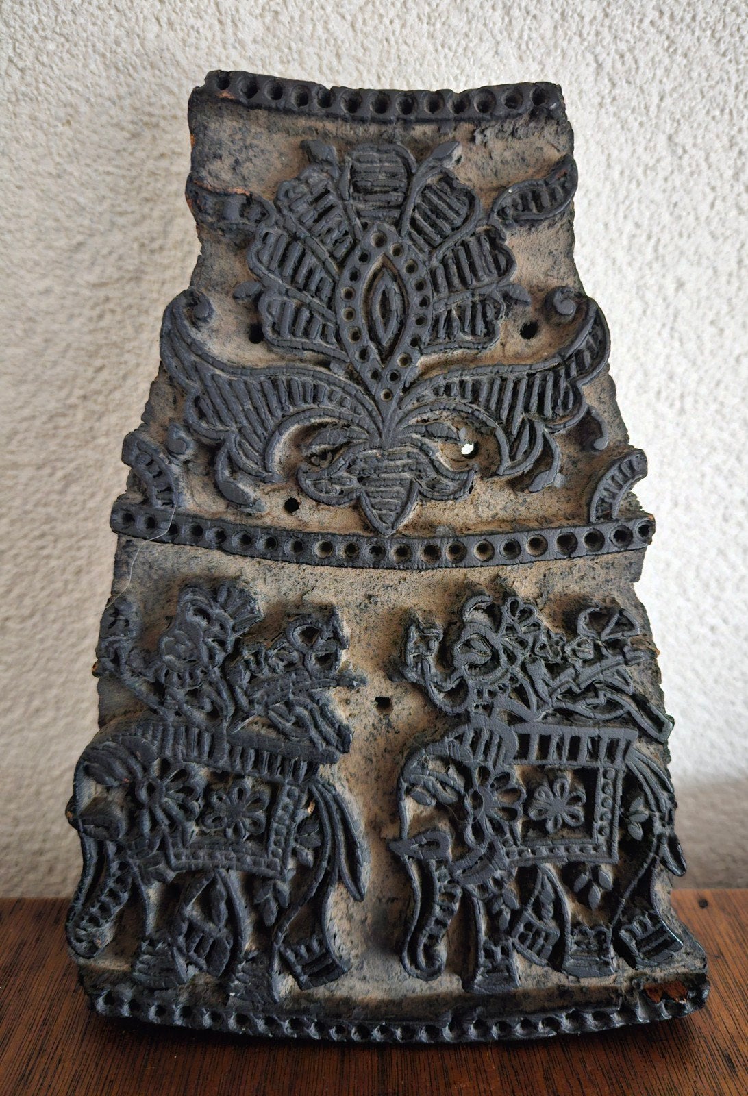 Vintage batik blokstempel, Ophalen of Verzenden