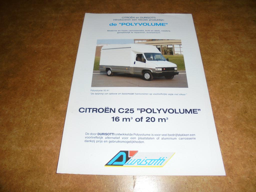 leaflet Citroen C25 Polyvolume Durisotti, Ophalen of Verzenden, Zo goed als nieuw, Citroën