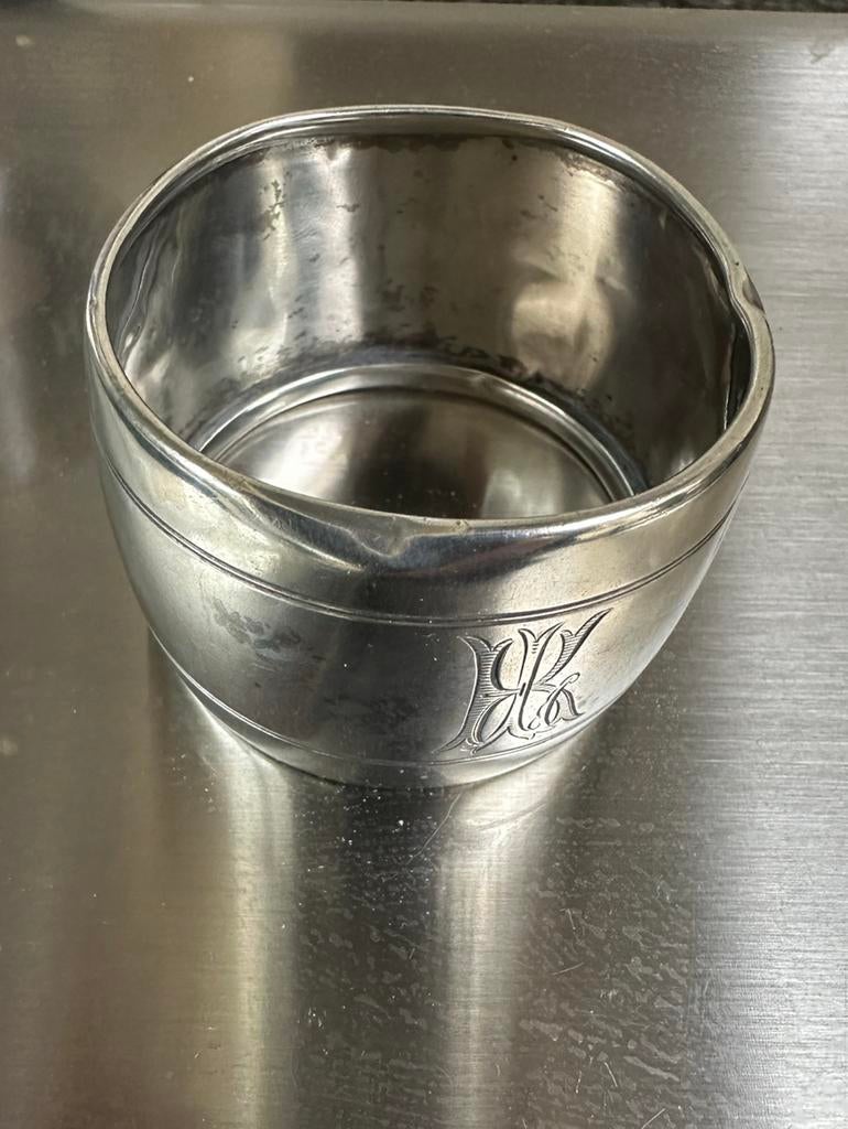 Vintage of antieke zilveren servetring, Antiek en Kunst, Ophalen of Verzenden, Zilver