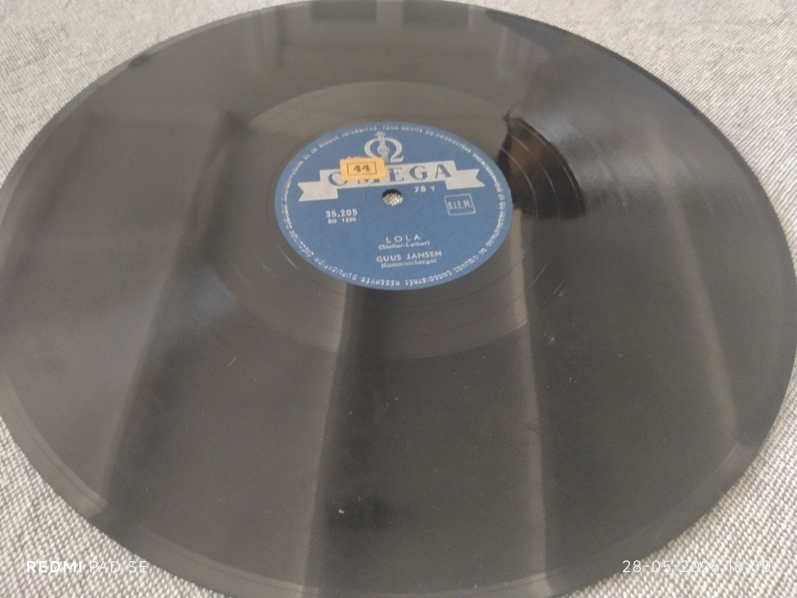 Guus Jansen - Lola / The Italian Theme (78 toeren), Gebruikt, 10 inch, Single, Ophalen of Verzenden