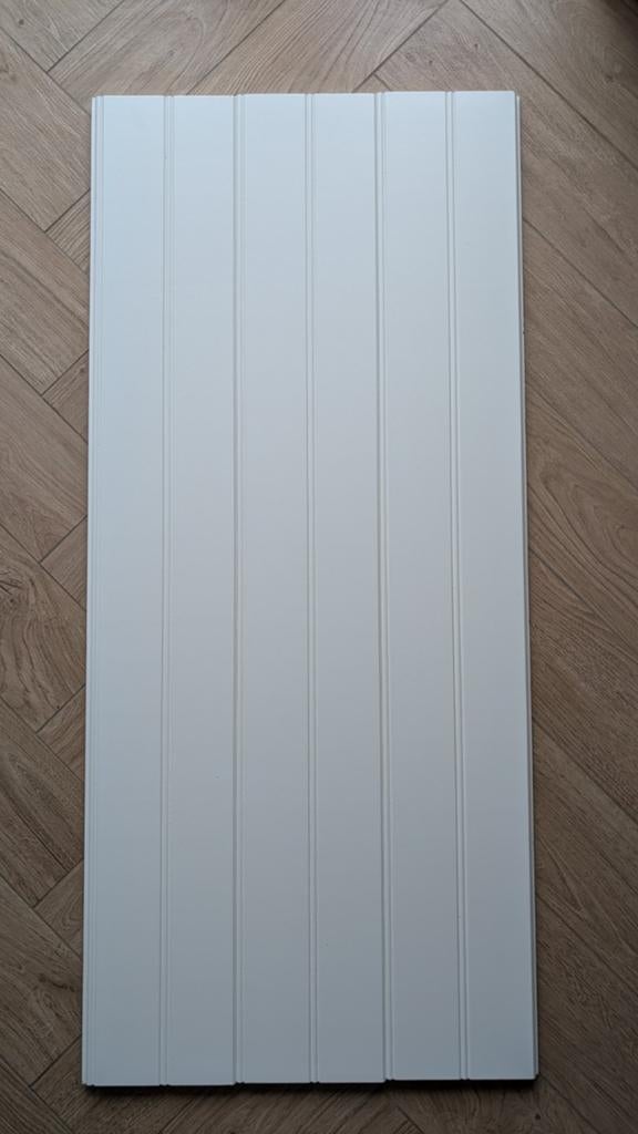 MDF Vochtwerende Lambrisering RAL9010 Zijdeglans (13x), Ophalen, Minder dan 25 mm, Nieuw, Plank
