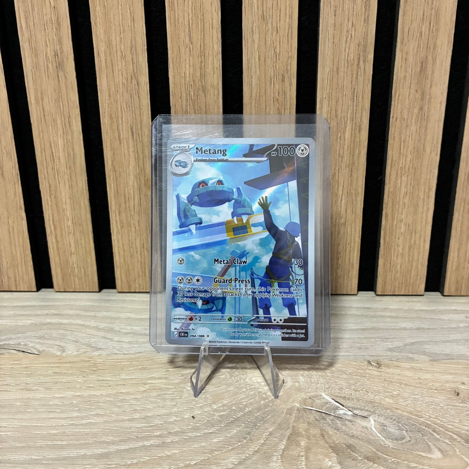Pokémon - Metang - CRI 094, Ophalen of Verzenden, Zo goed als nieuw, Losse kaart