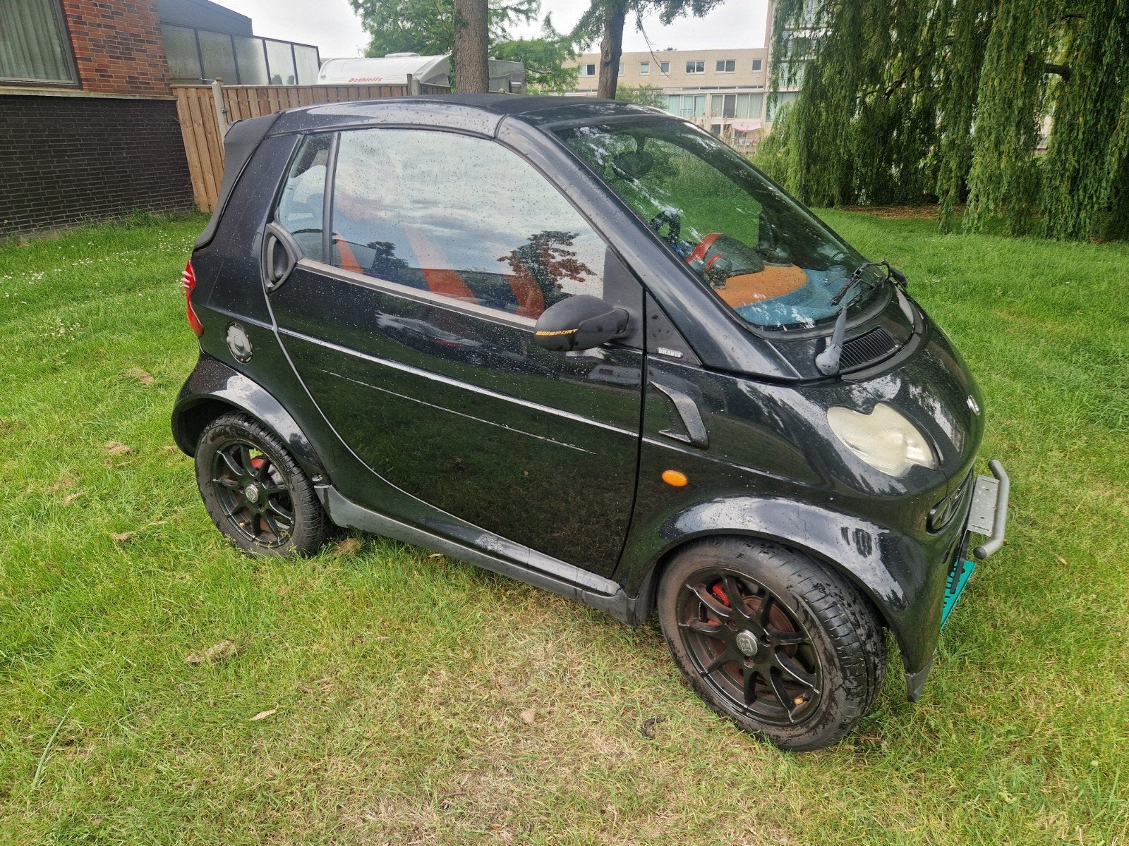 MCC Smart 0.6 40KW Cabrio AUT 2000 Zwart, Auto's, Automaat, Euro 5, 54 pk, 18 €/maand