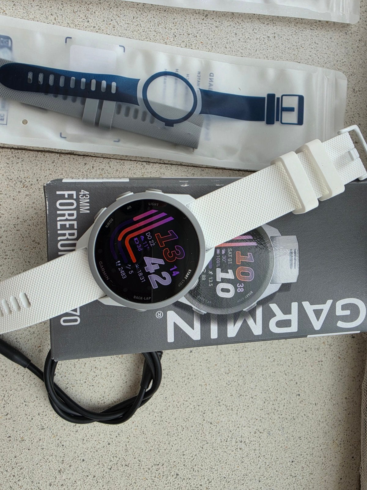 garmin forerunner 170, Stappen, Wit, Garmin forerunner, Ophalen of Verzenden