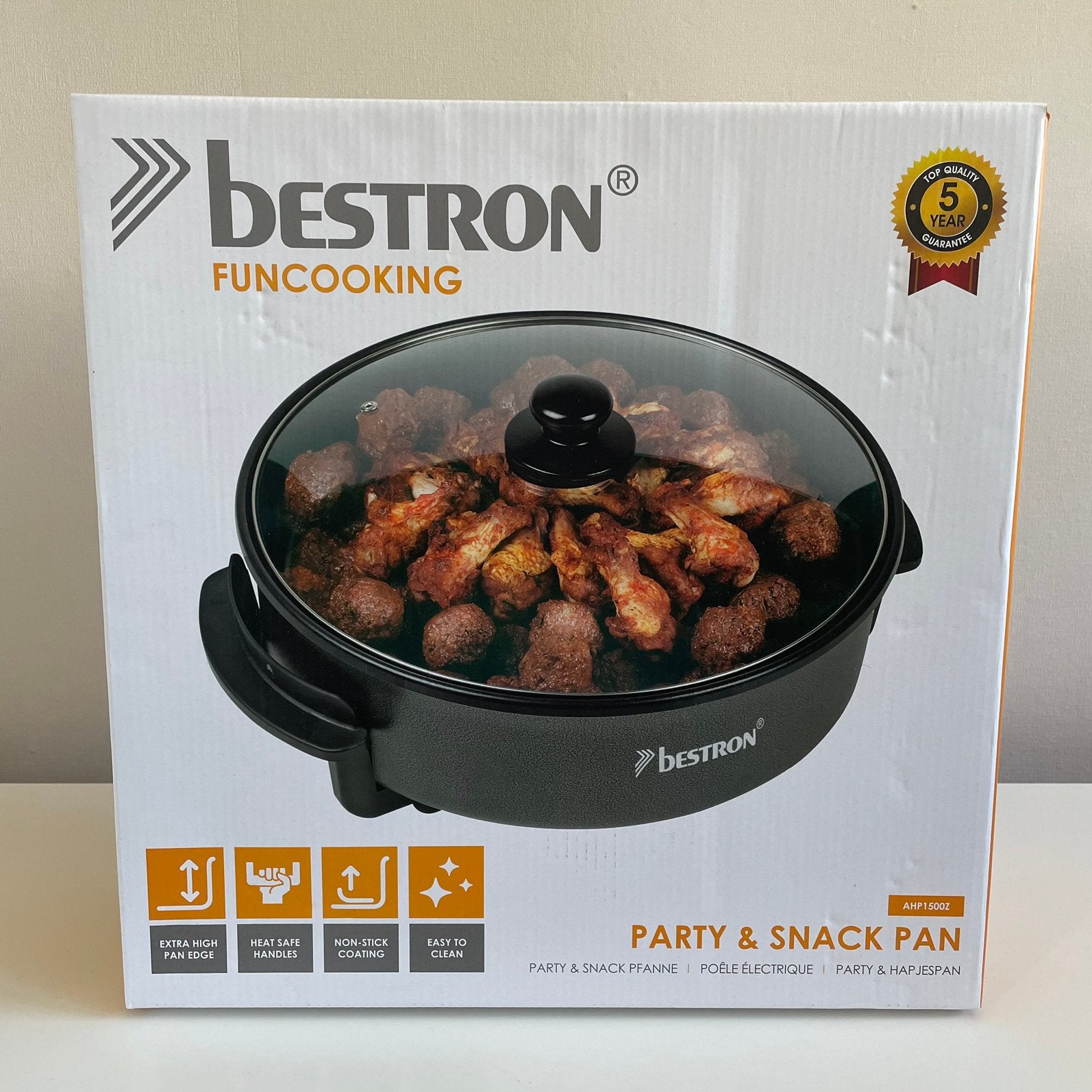 Bestron AHP1500Z Party & Snack hapjes pan NIEUW, Ophalen, Nieuw, 4 t/m 7 personen