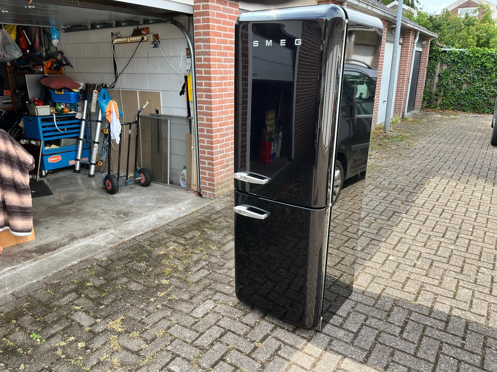 SMEG Koelkast/Vriezer - Top aanbieding, rubbers als nieuw, Witgoed en Apparatuur, 200 liter of meer, 60 cm of meer, Met aparte vriezer