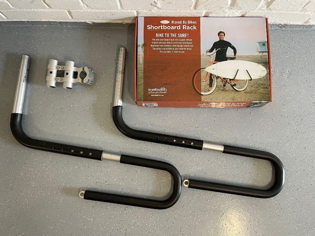 Moved by bikes (MBB) Shortboard Rack / Surf Rack for bike, Ophalen, Zo goed als nieuw, Moved by bikes (MBB)