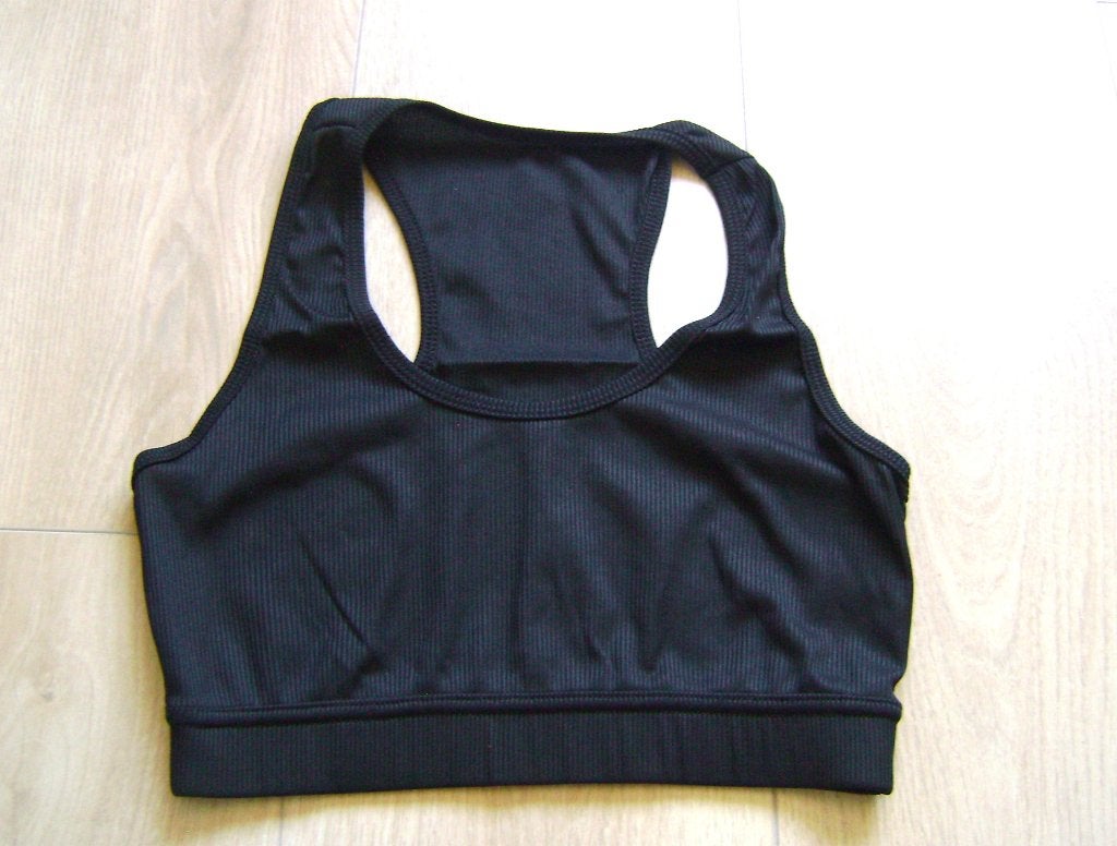 sport fitness yoga racer bck bh crop top goth punk rock rave, Kleding | Dames, Racerback yoga crop, Zwart, Nieuw, Ophalen of Verzenden