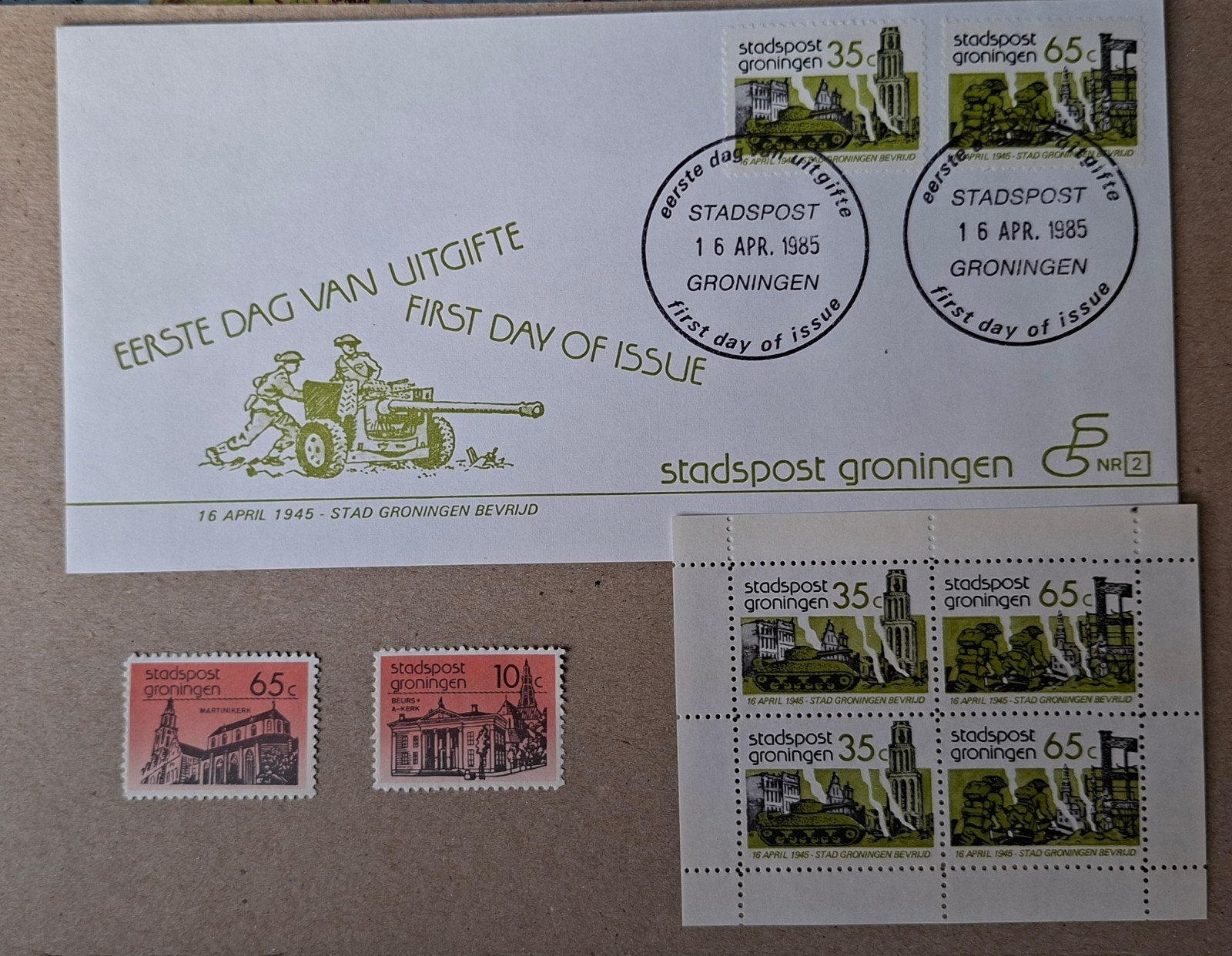Stadspost Groningen,  jaren 80, Postzegels en Munten, Postzegels | Nederland, Verzenden