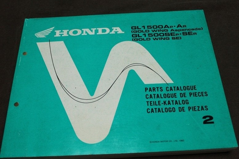 Honda GL1500 Goldwing  Aspencade motorcycleparts catalogue, Motoren, Ophalen of Verzenden, Honda