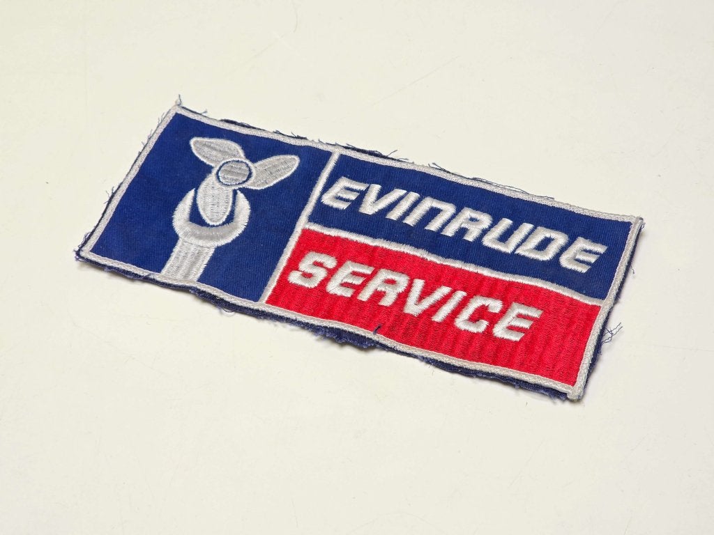 Origineel EVINRUDE SERVICE werkplaats overall embleem, Niet ingevuld, Niet ingevuld, Ophalen of Verzenden, Niet ingevuld