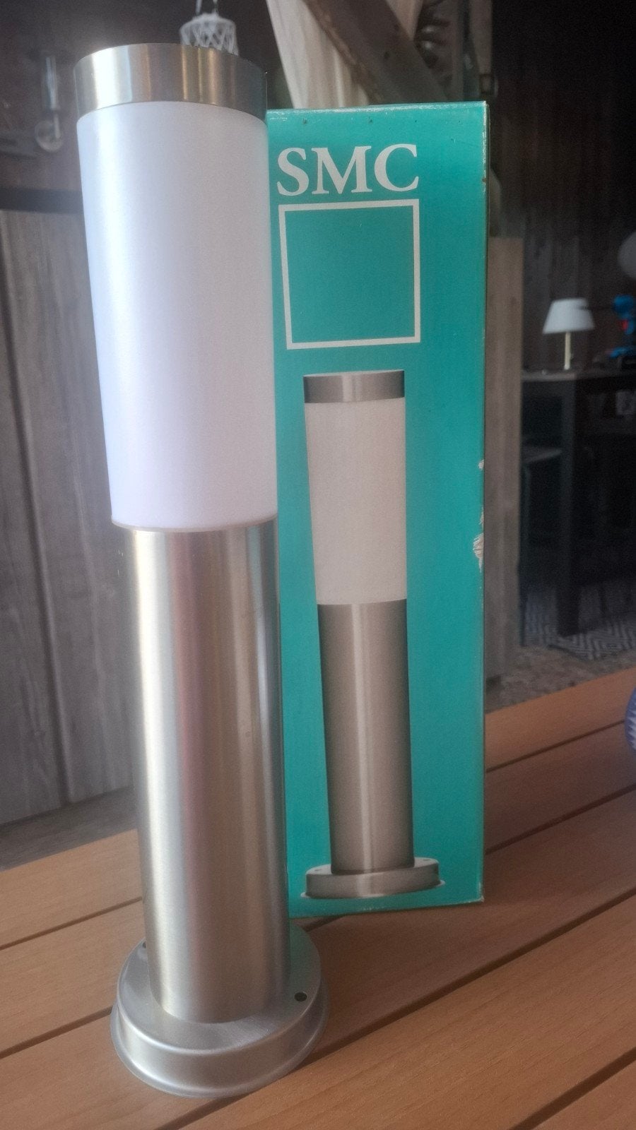 SMC Buitenlamp RVS 2 stuks  - Staande lamp - Tuinverlichting, Minder dan 50 watt, Staande lamp, Nieuw, Ophalen of Verzenden