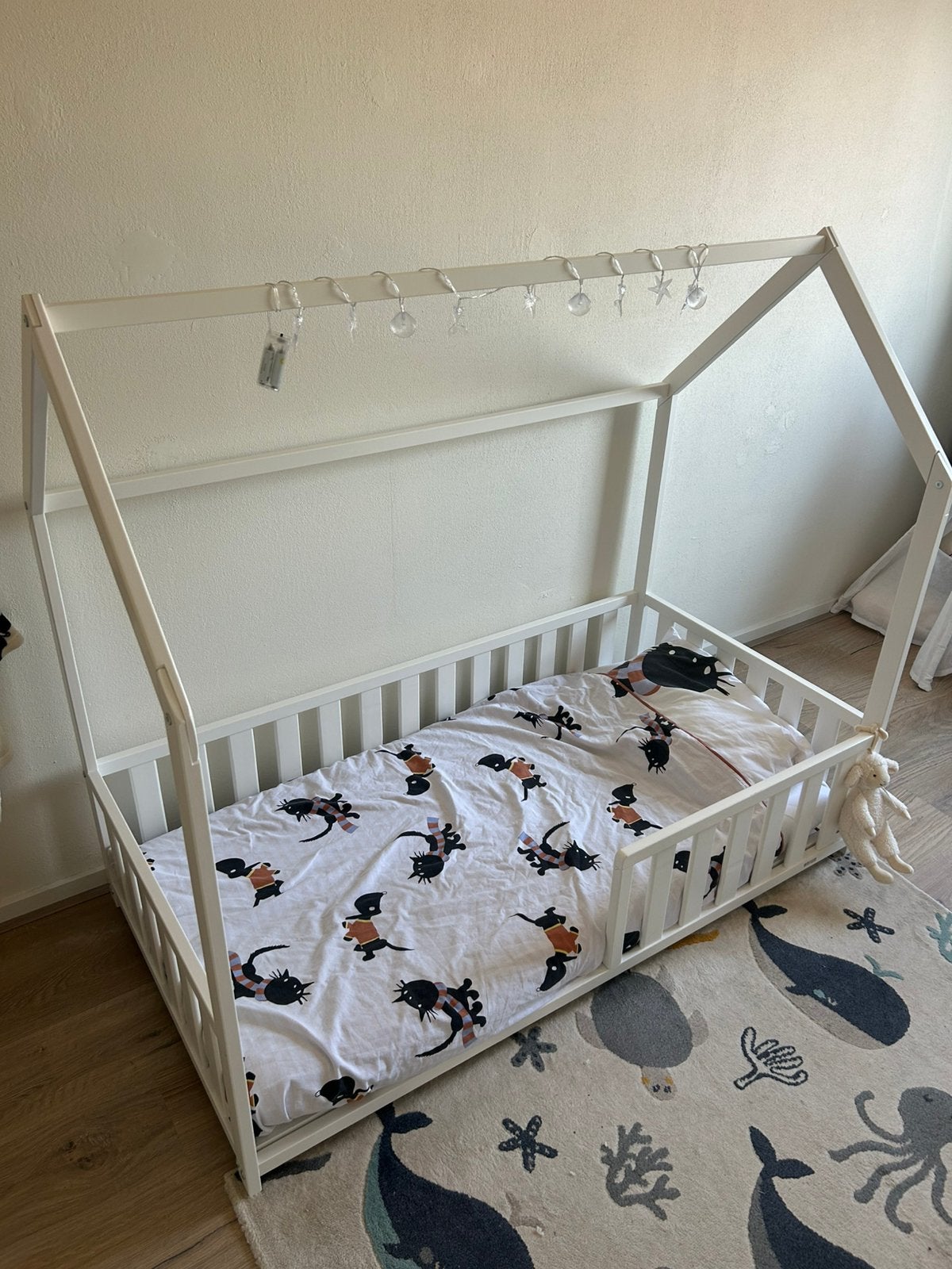 Prenatal peuterbed huisje inclusief matras, 70x140., Ophalen, 70 tot 85 cm, 140 tot 160 cm, Zo goed als nieuw