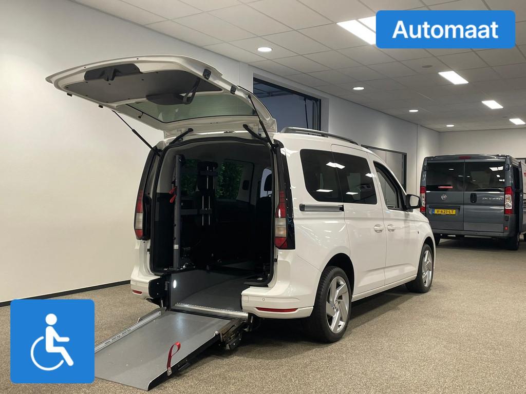 Volkswagen Caddy L1 Rolstoelauto Automaat 3+1, Auto's, Volkswagen, 12 maanden, Stof, Wit, Bedrijf