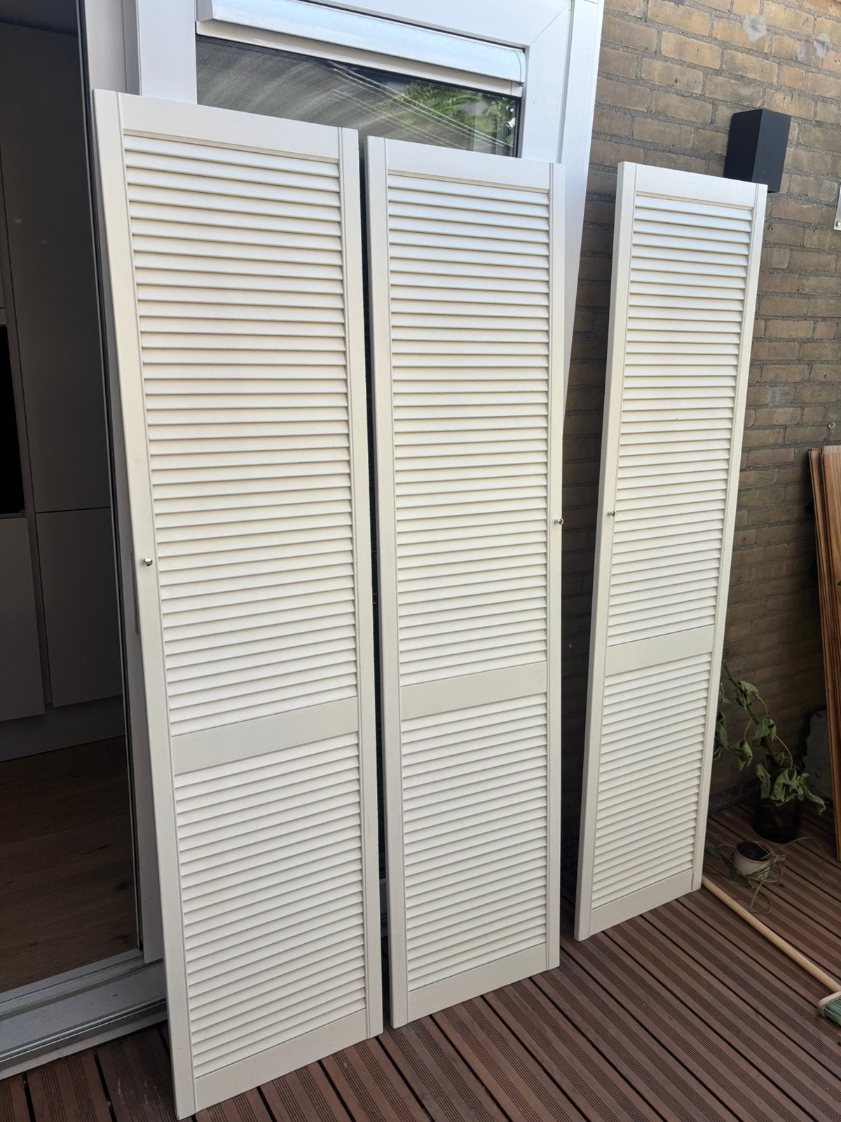Louvredeuren 201,5 x 49,5 (3 stuks), Ophalen, Zo goed als nieuw