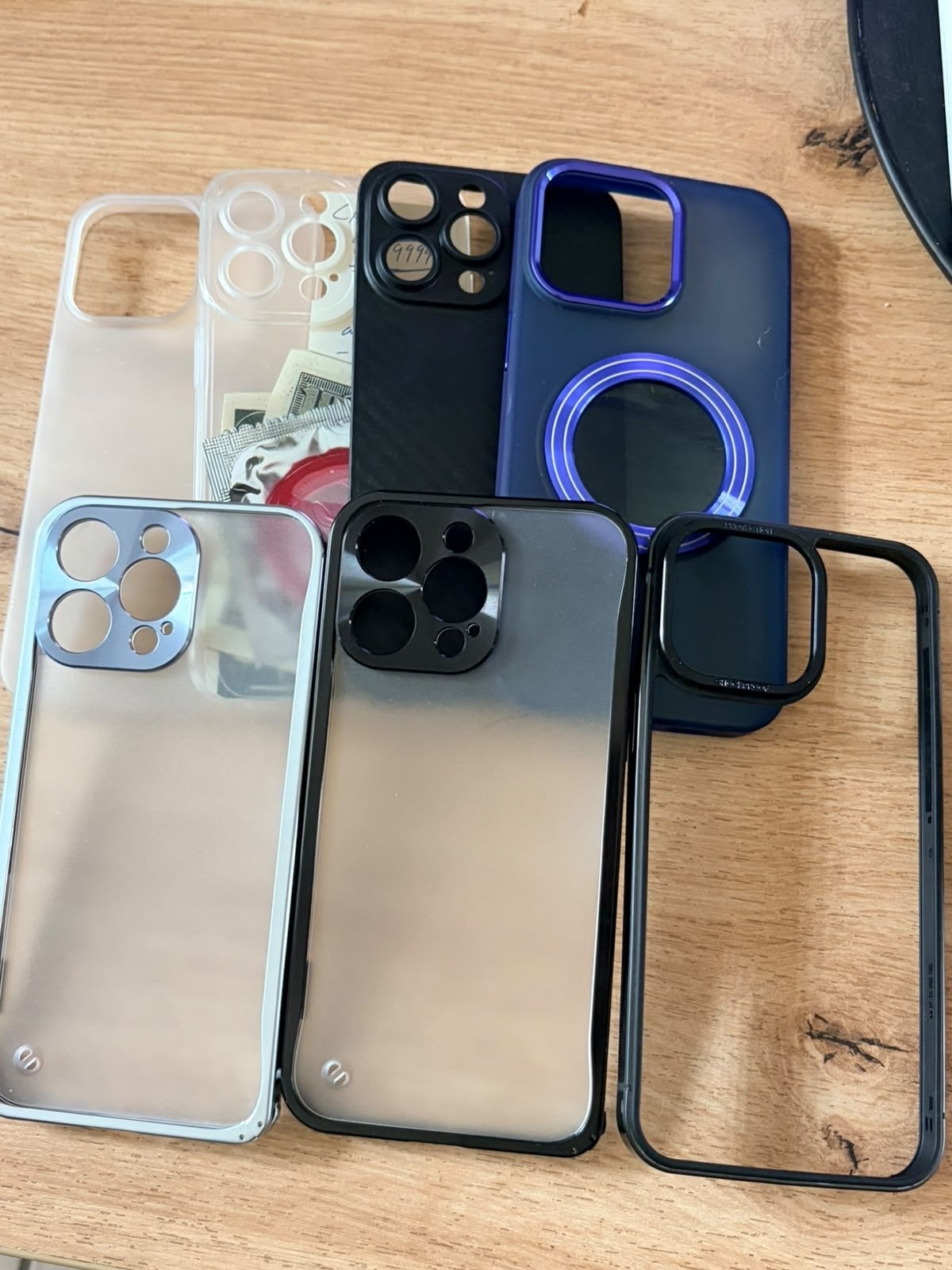6 Beschermhoesjes voor iPhone 15 Pro Max, Kunststof, Frontje of Cover, Nieuw, Ophalen of Verzenden