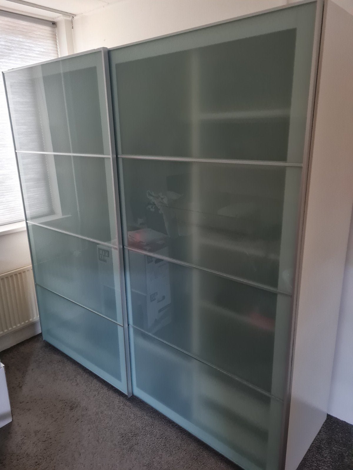 Schuifdeuren paxkast  excl kast, Ophalen of Verzenden, Minder dan 25 cm, Glas, 200 cm of meer