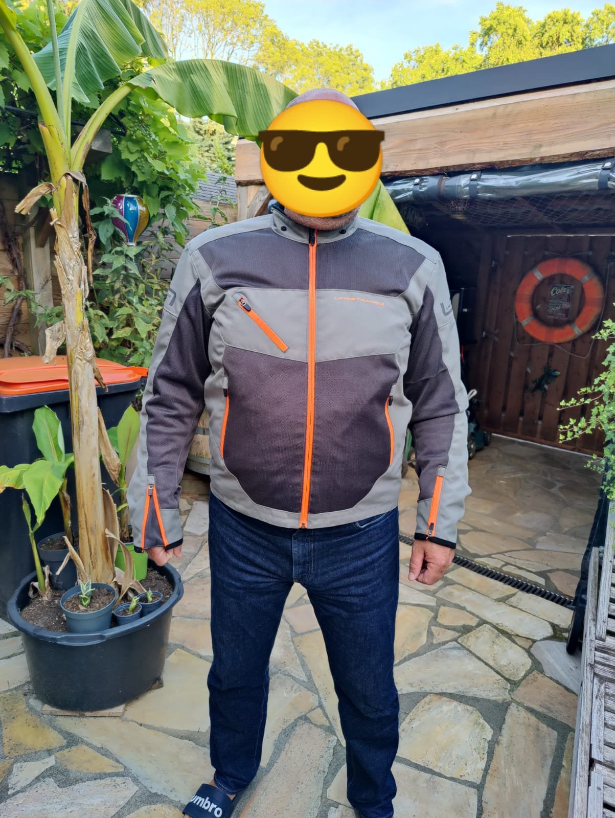 Motorjas Lindstrands maat 58, Motoren, Kleding | Motorkleding, Ophalen, Tweedehands, Jas | textiel