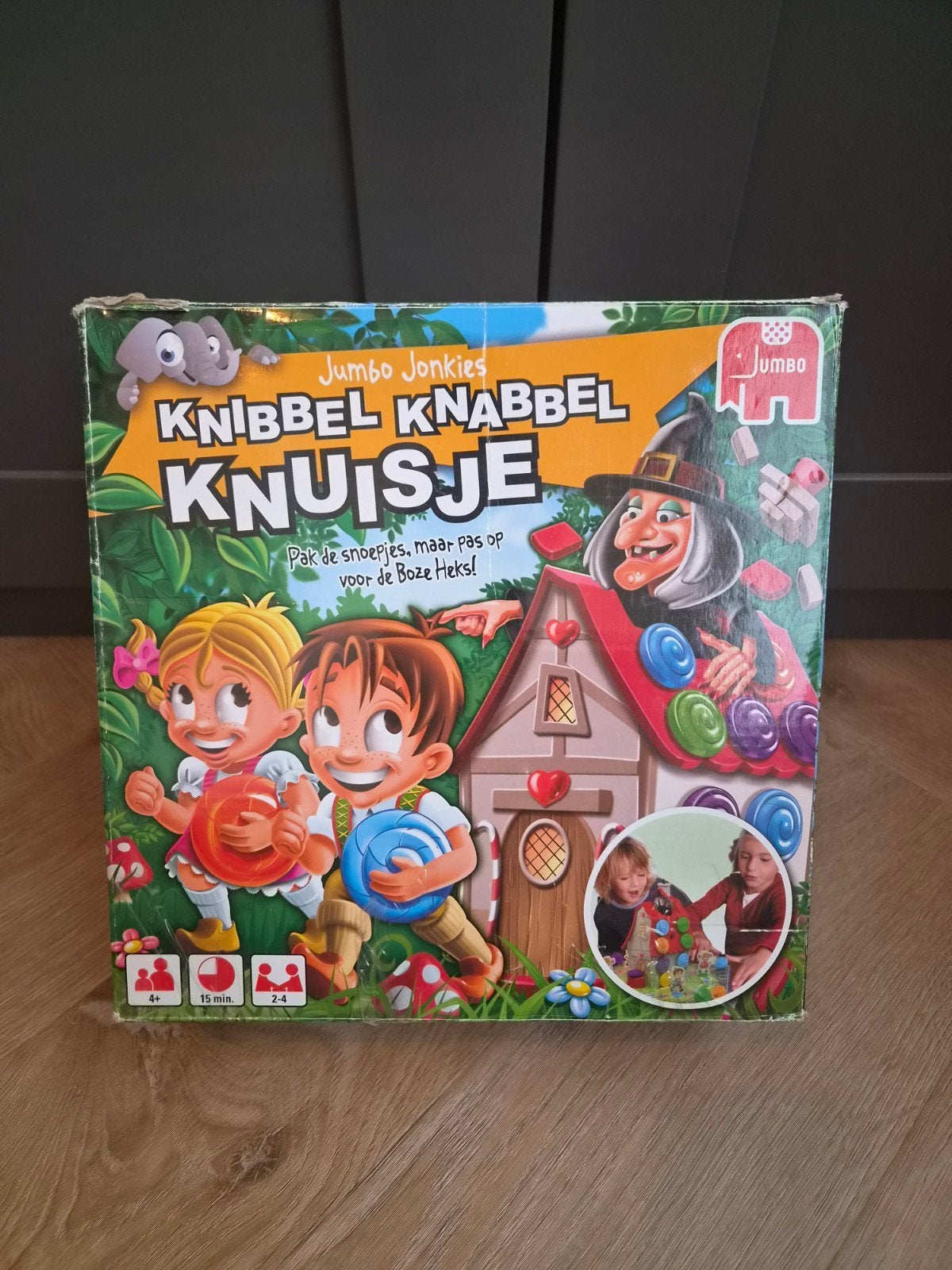 Jumbo Jonkies Knibbel Knabbel Knuisje bordspel, Een of twee spelers, Ophalen of Verzenden, Gebruikt, Jumbo
