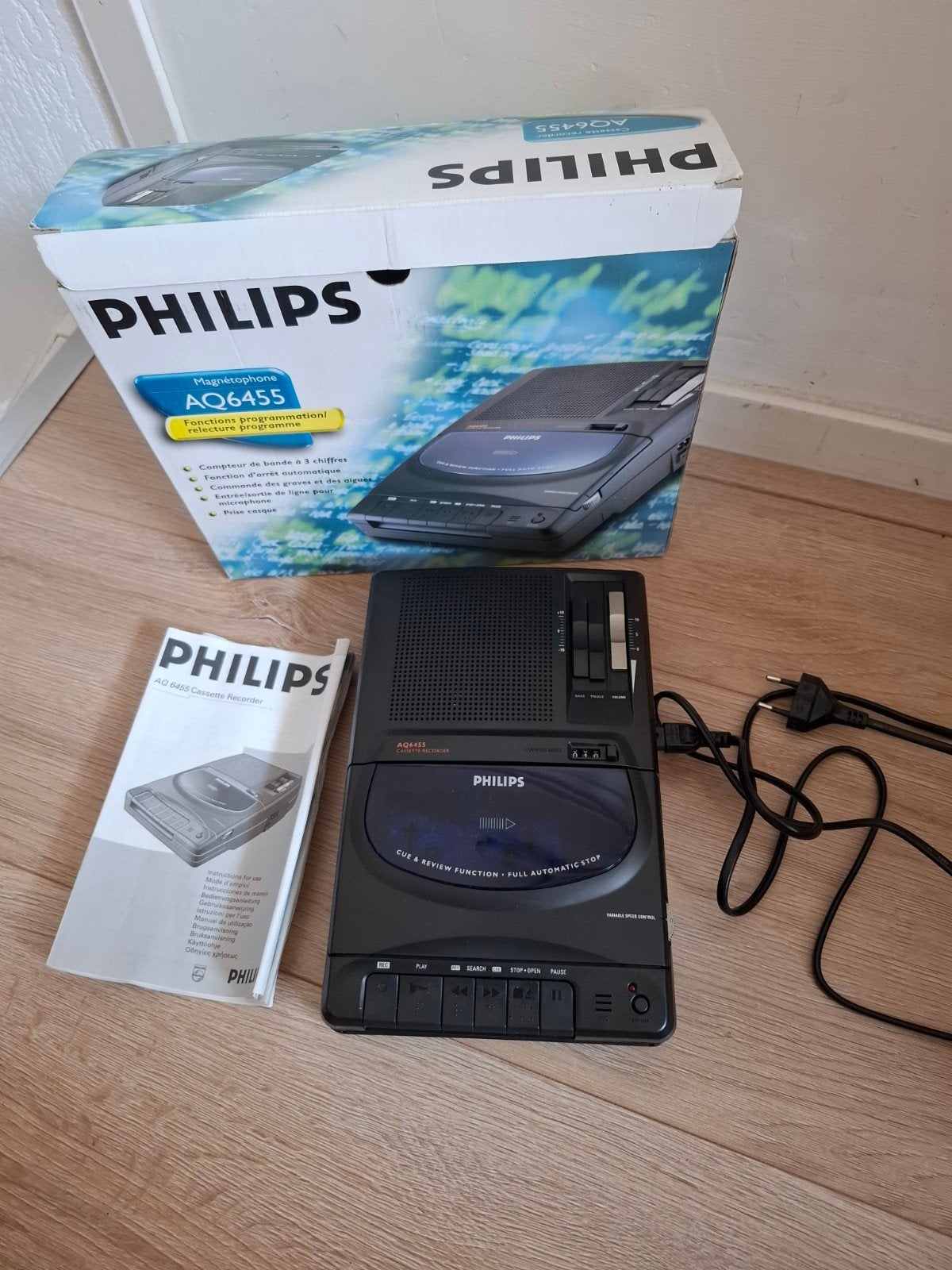 Philips AQ6455 Cassette Recorder in doos, Ophalen of Verzenden, Bandrecorder