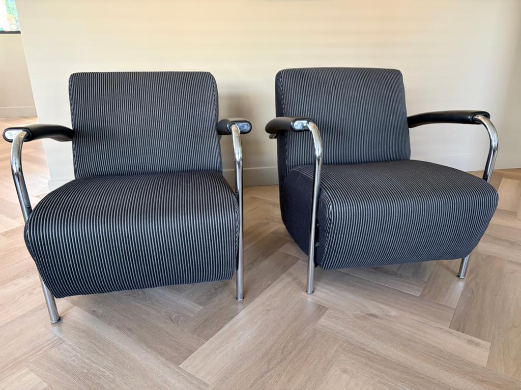 2x Leolux Scylla fauteuil — tijdloos Nederlands design, Ophalen, 75 tot 100 cm, Zo goed als nieuw, Stof