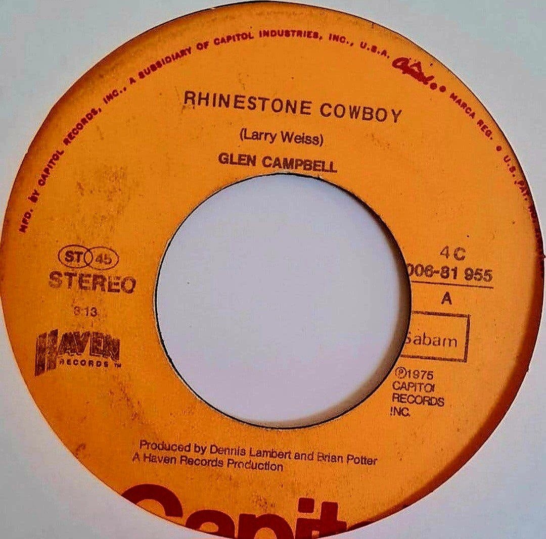 GLEN GAMPBELL - RHINSTONE COWBOY, Ophalen of Verzenden, Gebruikt